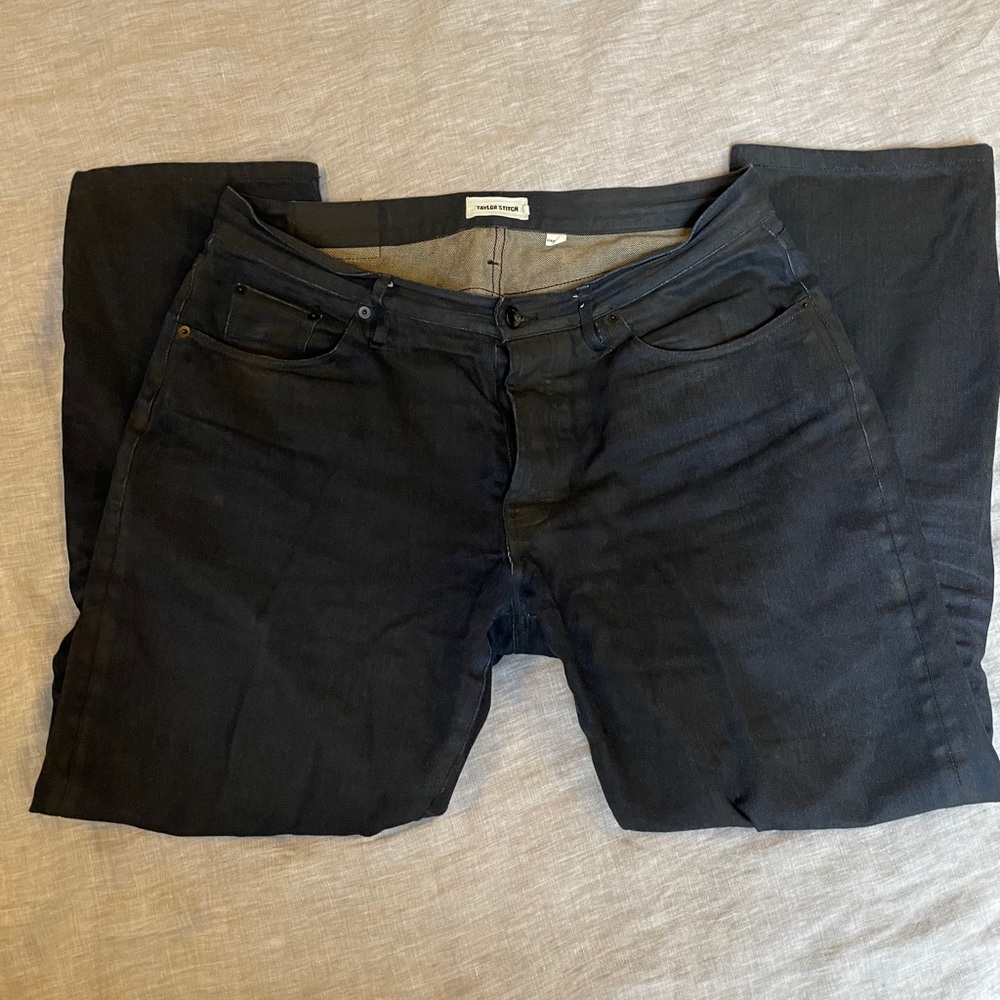 Taylor Stitch Black Overdye Democratic Jean 36x34